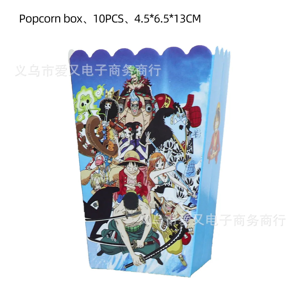 One Piece-popcornbakjes - Proefdoosjes voor feestjes (set van 10)