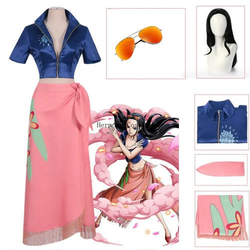 One Piece-cosplaykostuum - Outfit van Boa Hancock (jurk van de piratenkeizerin)