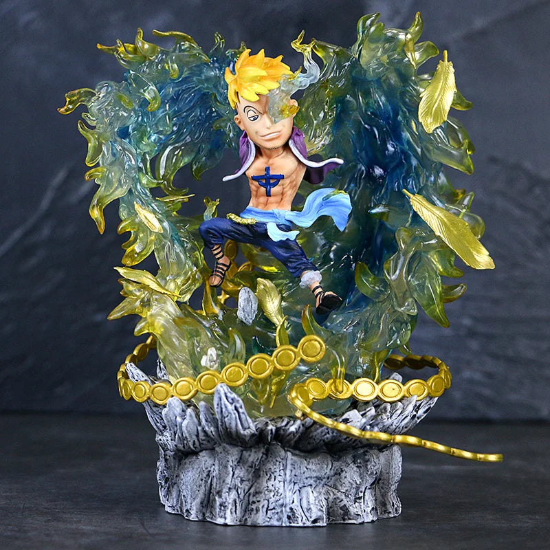 One Piece-beeld - Marco de Feniks (blauwe vlammeneffecten)