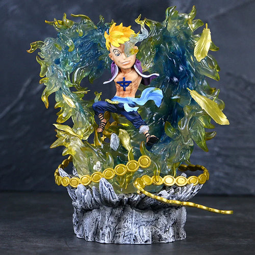 One Piece-beeld - Marco de Feniks (blauwe vlammeneffecten)