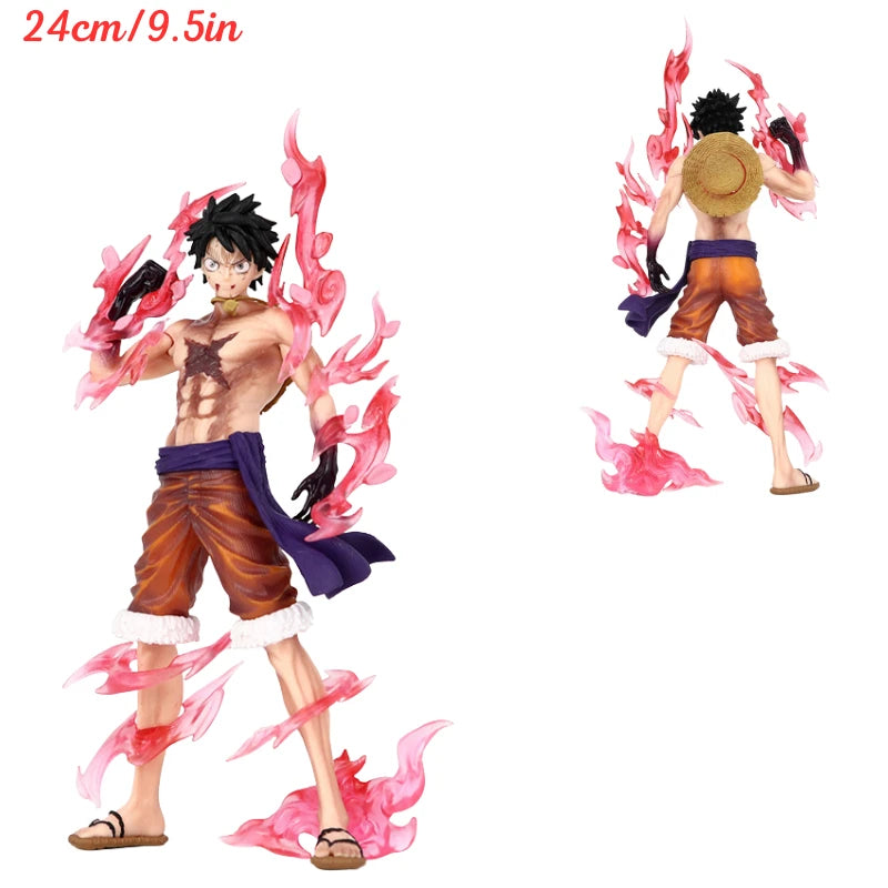 One Piece-figuur - Monkey D. Luffy Gear 4 (roze gevechtsaura)