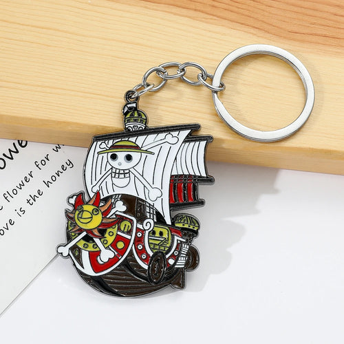 One Piece-sleutelhanger - Vogue Merry & bemanning (metaal)