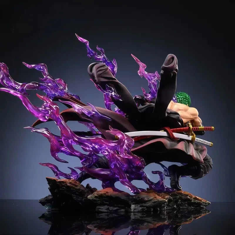 One Piece-figuur - Roronoa Zoro met speciale aanval (paarse effecten)