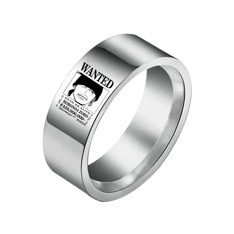 One Piece-ring – Wanted Roronoa Zoro