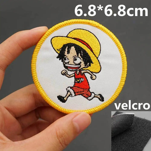 One Piece-patch - Monkey D. Luffy, klein formaat (gele cirkel)