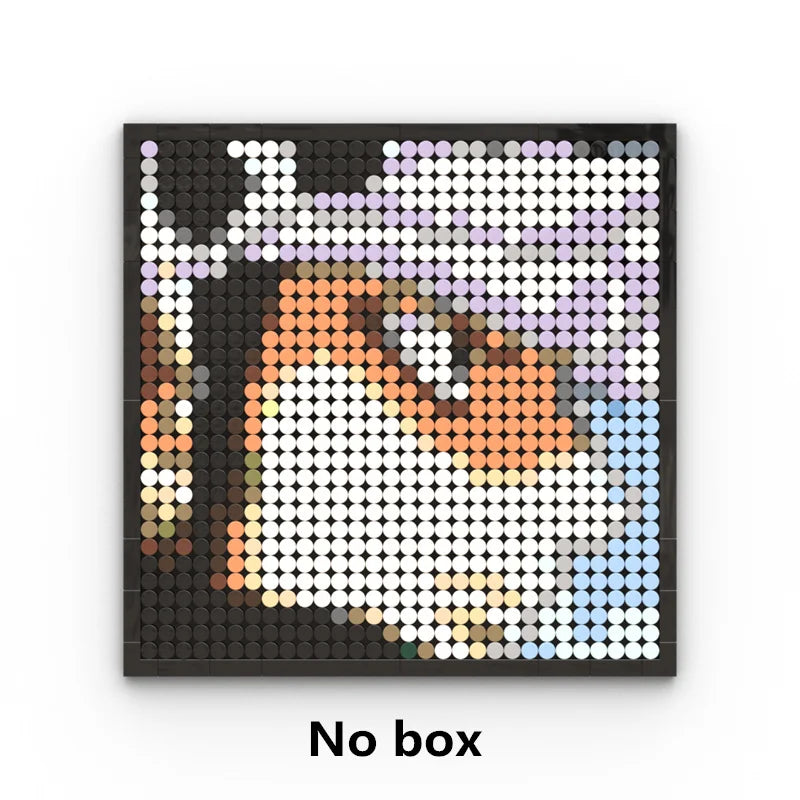 One Piece-pixelkunst-mozaïekschilderij - Portret van Roronoa Zoro (steentjes)