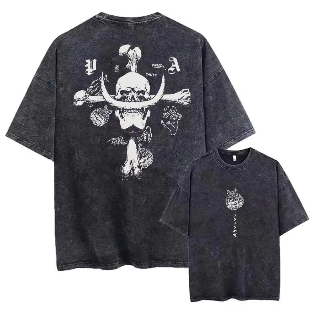 Vintage One Piece-T-shirt – Edward Newgate, Whitebeard (oversized stijl)