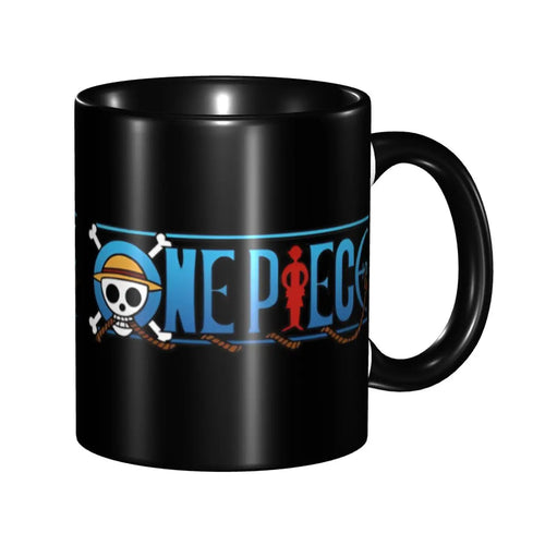 One Piece-mok - logo van de Strohoedbemanning (blauw)