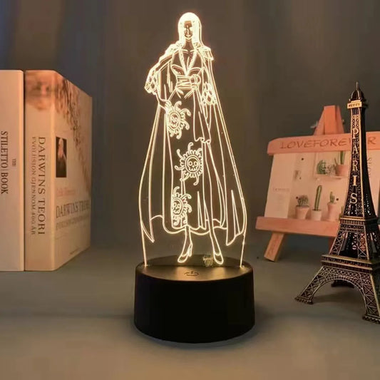 One Piece-ledlamp – standbeeld van een marineadmiraal (geel)