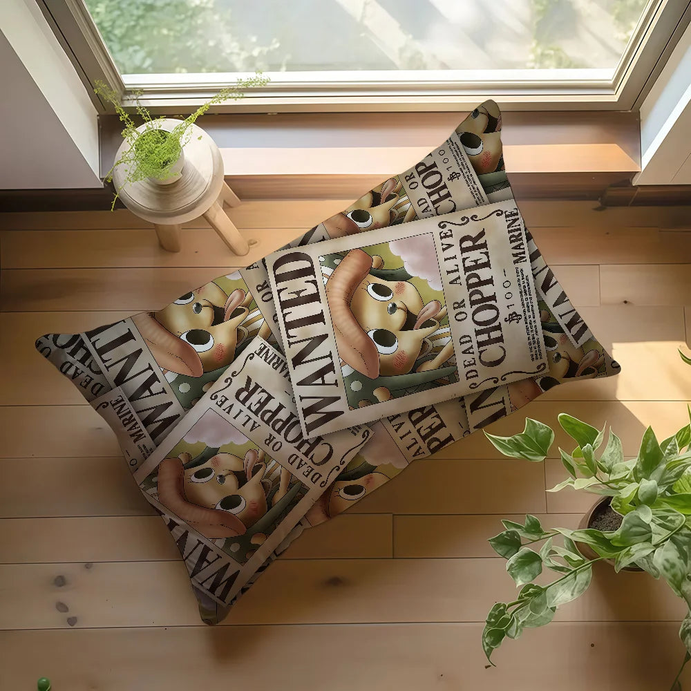One Piece Wanted-kussensloop - Tony Tony Chopper (Liefhebber van suikerspin)