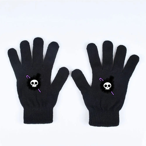 One Piece-handschoenen – Paarse piratenschedel