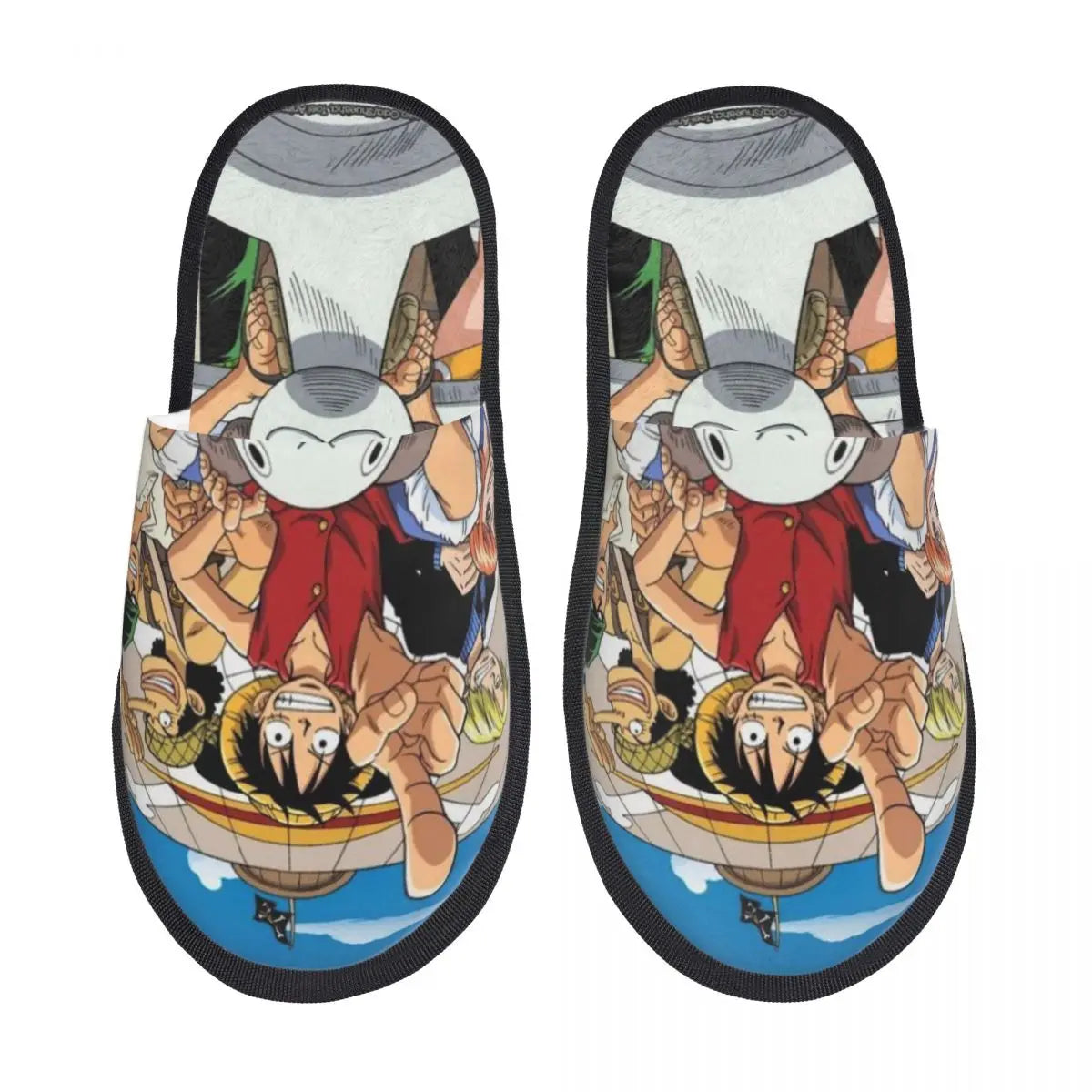 One Piece-pantoffels - ontwerp van Luffy & Zoro als vechtduo