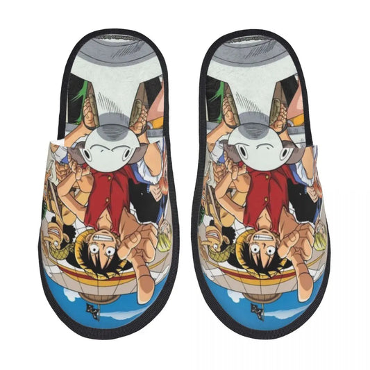 One Piece-pantoffels - ontwerp van Luffy & Zoro als vechtduo