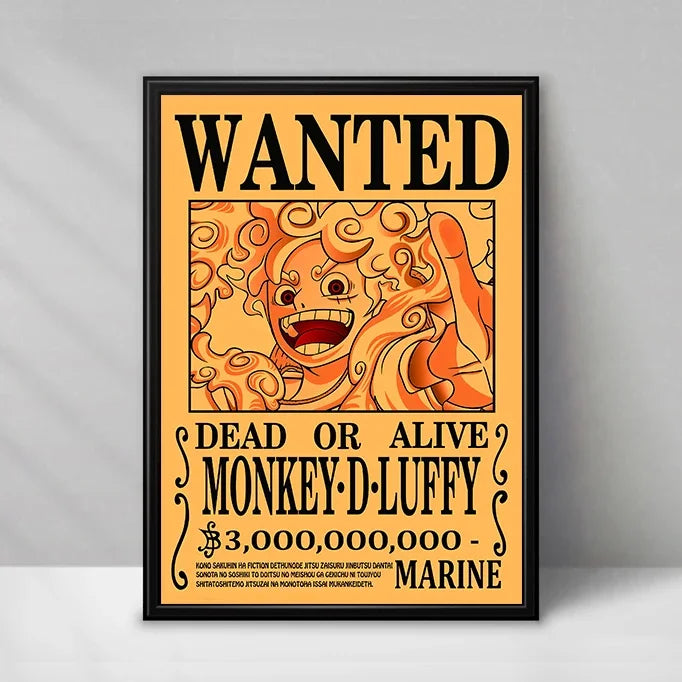 One Piece Wanted-poster - Monkey D. Luffy (klassiek vintage)