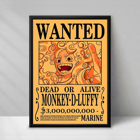 One Piece Wanted-poster - Monkey D. Luffy (klassiek vintage)