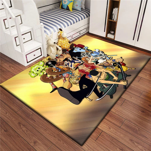 One Piece-tapijt - groepsportret van de Straw Hat-crew