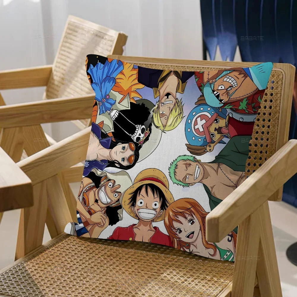 One Piece-kussensloop – Trio Luffy, Zoro & Sanji