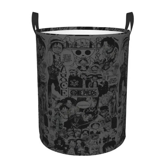 One Piece-wasmand - All-overmotief met chibi-personages (grijs)