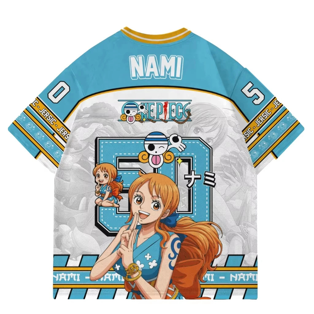 Oversized One Piece-T-shirt van Nami – Blauw sportshirt