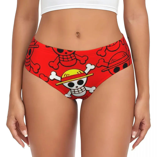 Onderbroek One Piece - Jolly Roger-motief Monkey D. Luffy (Rood)