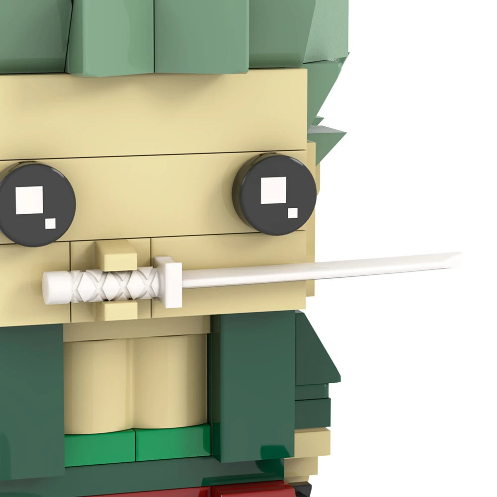 Lego One Piece-figuur - Roronoa Zoro (blokstijl)