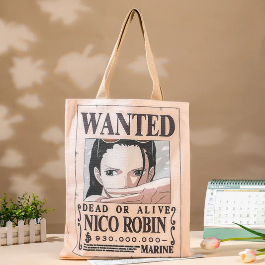 One Piece-tote bag – gezocht-poster van de elegante Nico Robin
