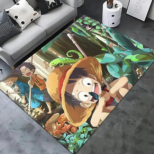 One Piece-tapijt - Monkey D. Luffy Gear 5 "Nika" (wit ontwerp)