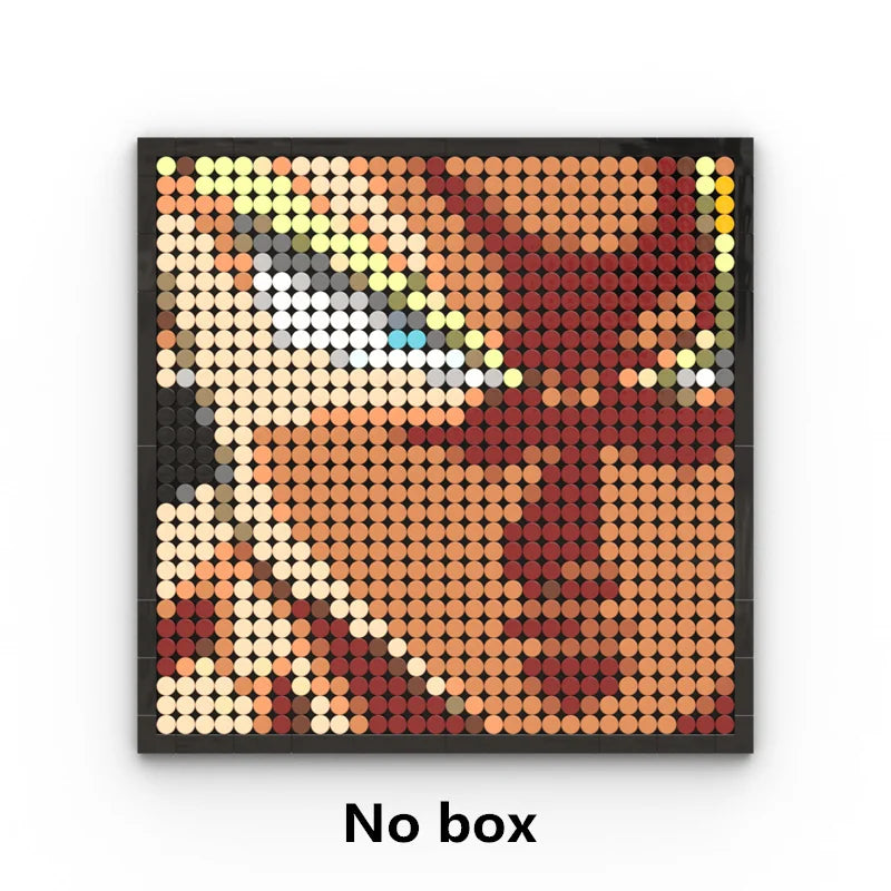 One Piece-pixelkunst-mozaïekschilderij - Portret van Roronoa Zoro (steentjes)