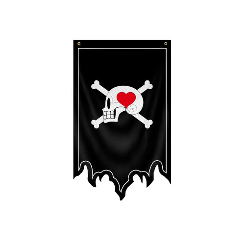 One Piece-vlag - Jolly Roger van Portgas D. Ace