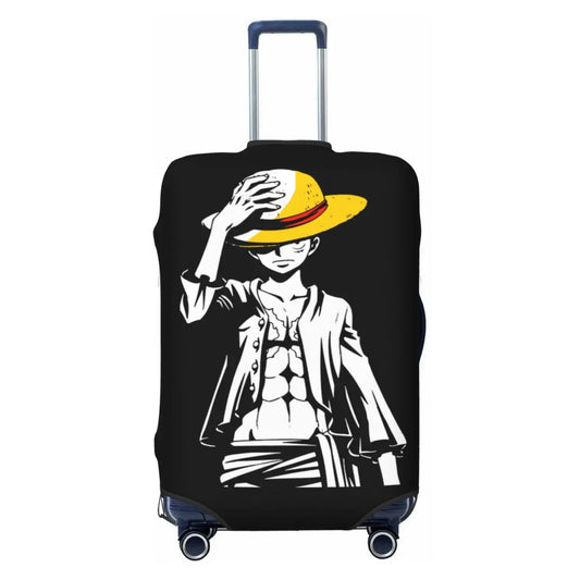 One Piece-kofferhoes - wit silhouet van Luffy als schets