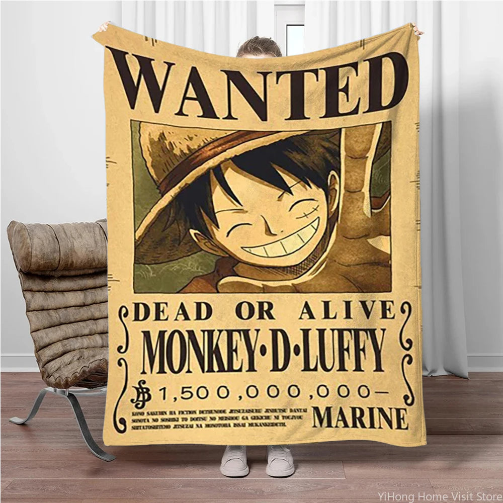 One Piece Wanted-deken - Monkey D. Luffy (500 miljoen Berrys)