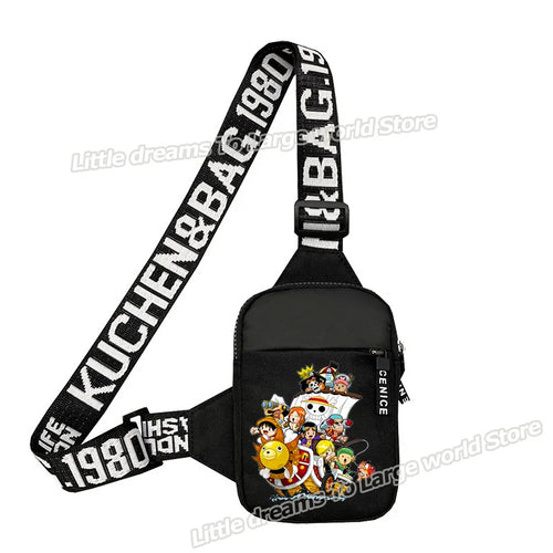 One Piece-schoudertas – Kleurrijke chibi-crew