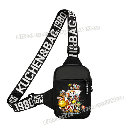 One Piece-schoudertas – Kleurrijke chibi-crew