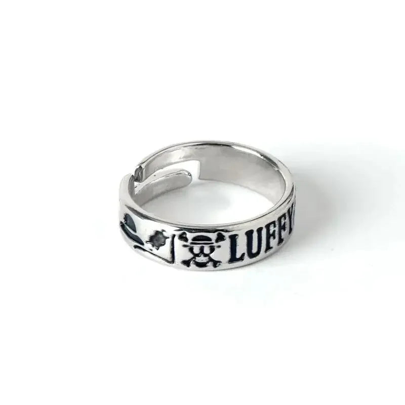 One Piece-ring – Gegraveerd Luffy-skullogo