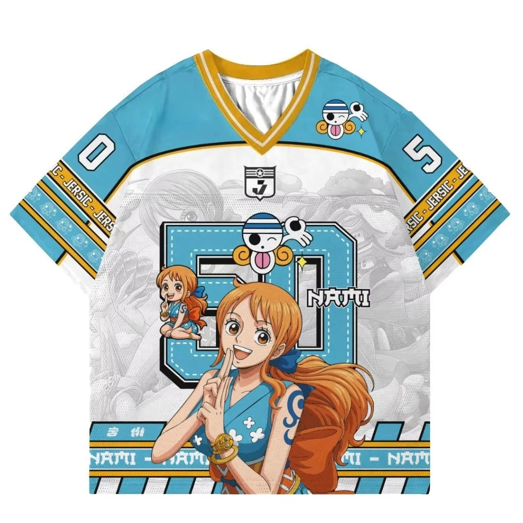 Oversized One Piece-T-shirt van Nami – Blauw sportshirt