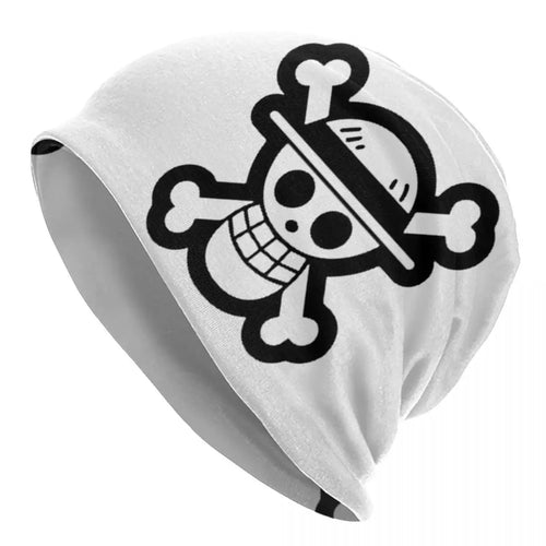 One Piece-muts - Schedel dikke lijn wit