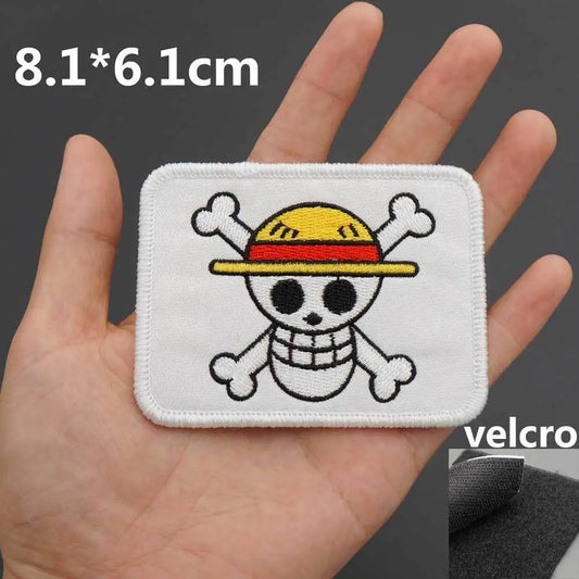 One Piece-patch - Jolly Roger Skull & Crossbones (Rechthoekig)