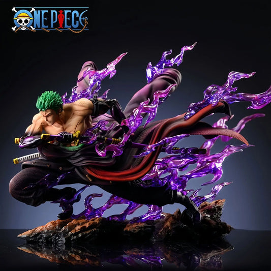 One Piece-figuur - Roronoa Zoro met speciale aanval (paarse effecten)
