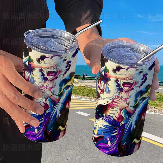 One Piece-drinkfles met rietje – Luffy Woedende Strijdkreet