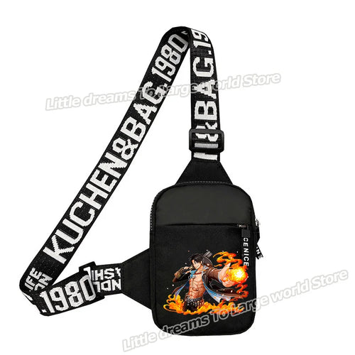 One Piece-schoudertas – Monkey D. Luffy met vurige uitstraling