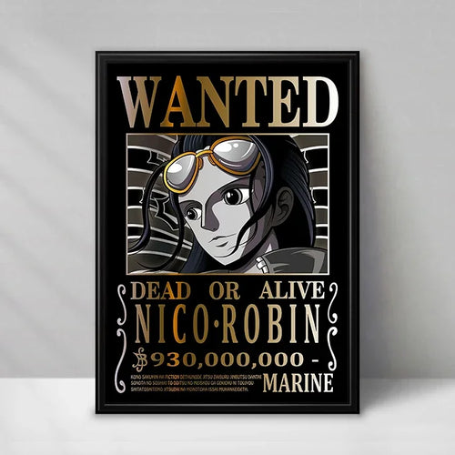 One Piece Wanted-poster - Nico Robin (vintage stijl)