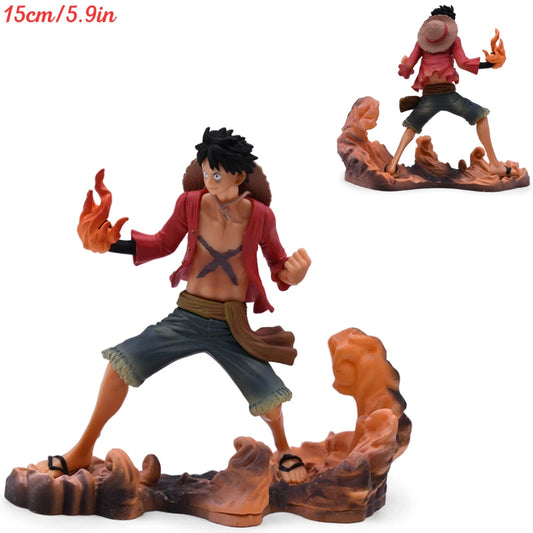 One Piece-figuur - Monkey D. Luffy in Wano-stijl (rotseffecten)