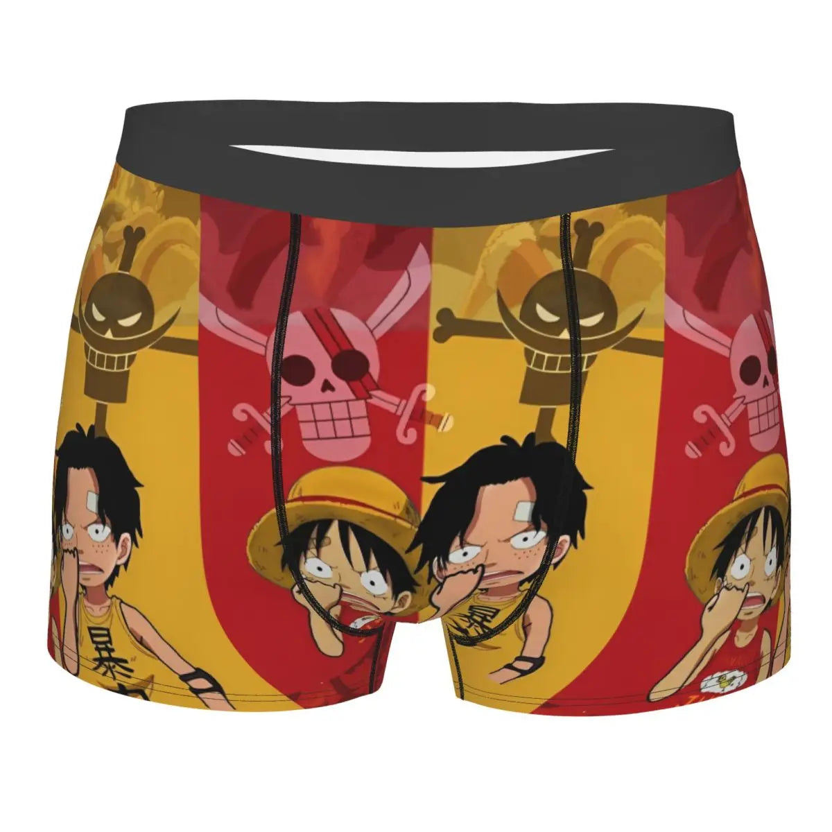 Boxershort - Geel met piratensymbolen