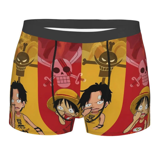 Boxershort - Geel met piratensymbolen