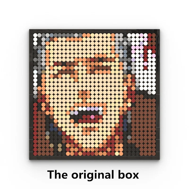 One Piece-pixelkunst-mozaïekschilderij - Portret van Roronoa Zoro (steentjes)