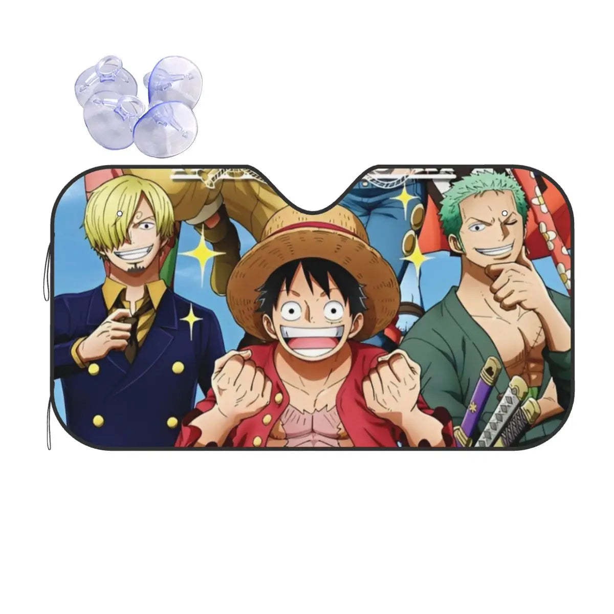 One Piece-zonwering voor de auto - Portret van Vinsmoke Sanji (zijruit)