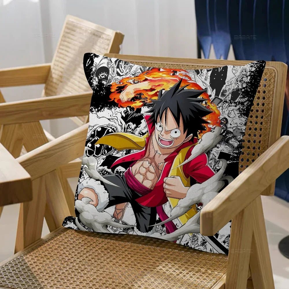 One Piece-kussenhoes - Luffy Gear 4 in gevecht
