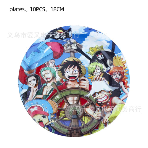 One Piece-kartonnen borden - Mugiwara-crewdesign (set van 10)