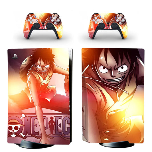 One Piece-PS5-stickers - Dubbele transformatie Luffy Gear 2 & 3