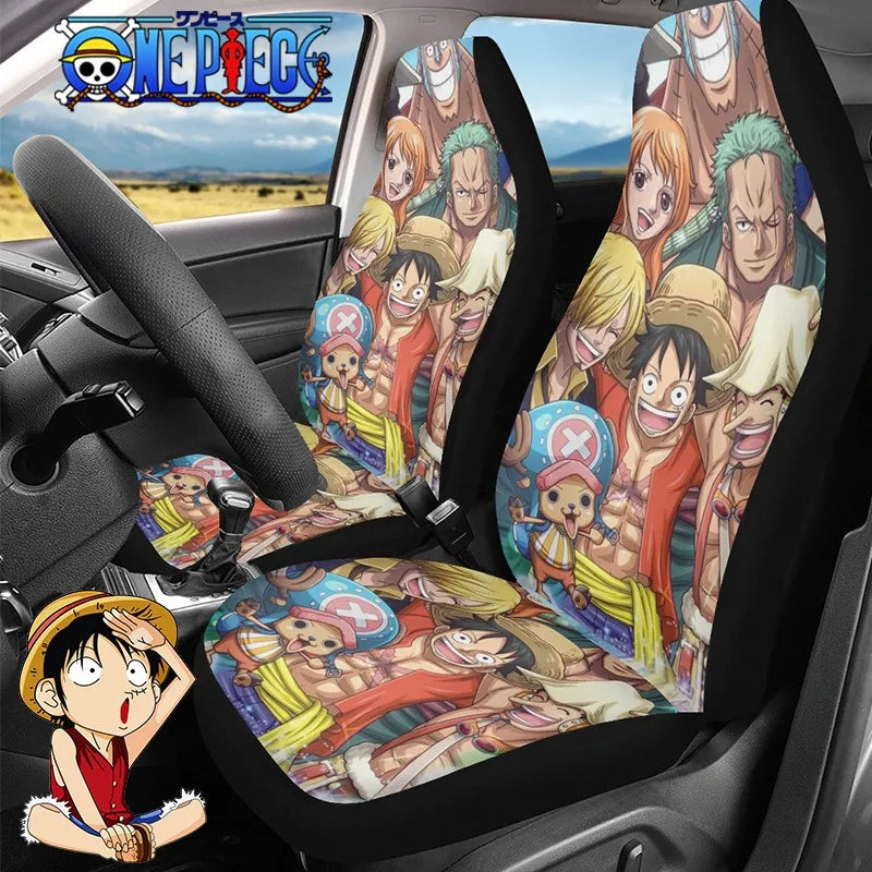 Set van 2 One Piece-stoelhoezen - Volledige bemanning (HD-design)